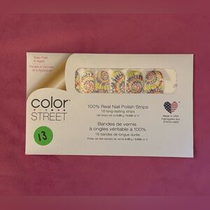 Color Street Nail Polish Strips - Tie-Dye Design 
“Wanna Peace Of Me”